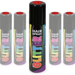 Haarspray mit Glitter rot, 100 ml