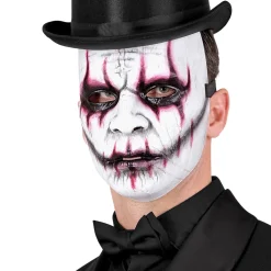 Halloween Maske Evil Joker, weiß