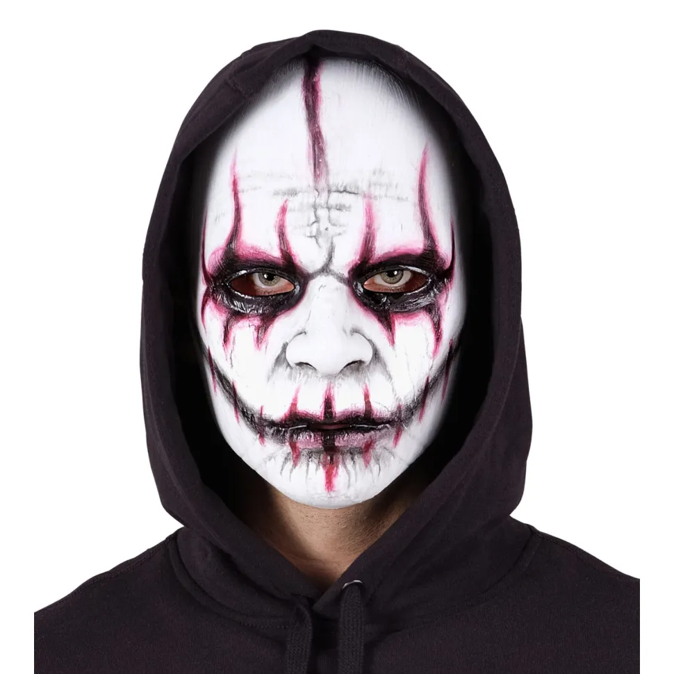 Halloween Maske Evil Joker, weiß