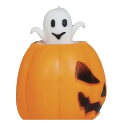 Halloween-Spielzeug Gummi Kürbis mit Gespenst
