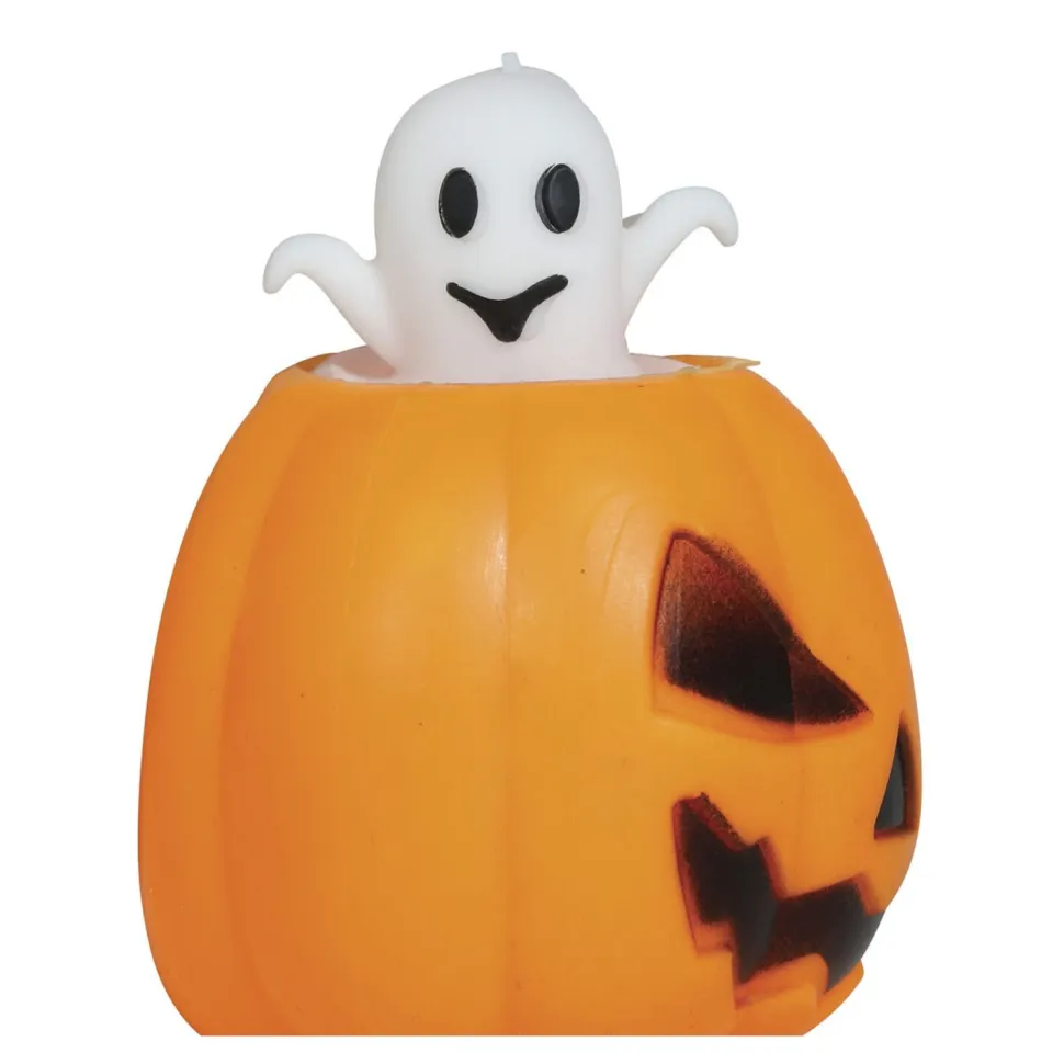 Halloween-Spielzeug Gummi Kürbis mit Gespenst
