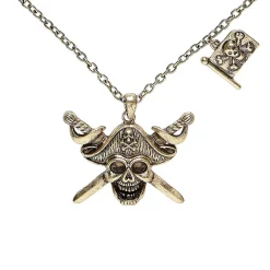 Halskette mit Piratentotenkopf, Piratenflagge