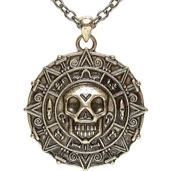 Halskette mit Totenkopfkompass