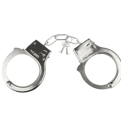 Handschellen aus Metall, mit Schlüssel