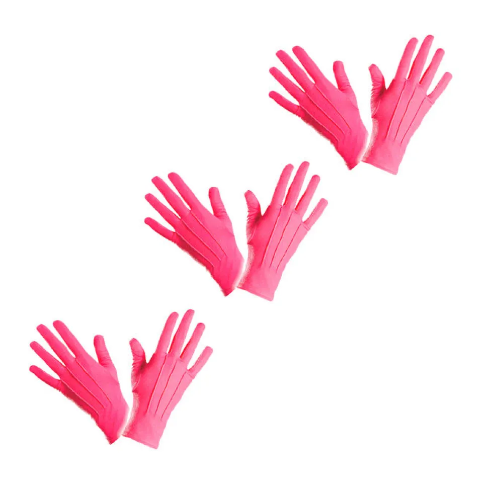 Handschuhe, pink, one size, 12 Stück