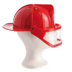 Helm Feuerwehr mit Visier aus Plastik, rot