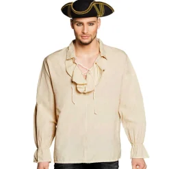 Herren-Hemd Pirat, beige, Gr. M
