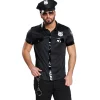 Herren-Hemd Sexy Polizist, schwarz, Gr. 48