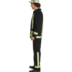 Herren-Kostüm Feuerwehrmann, schwarz Gr 46-48