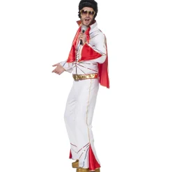 Herren-Kostüm Mr. Elvis, weiß/rot, Gr. 50-52