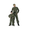 Herren Kostüm Pilot, Overall in grün, Gr. 48-50