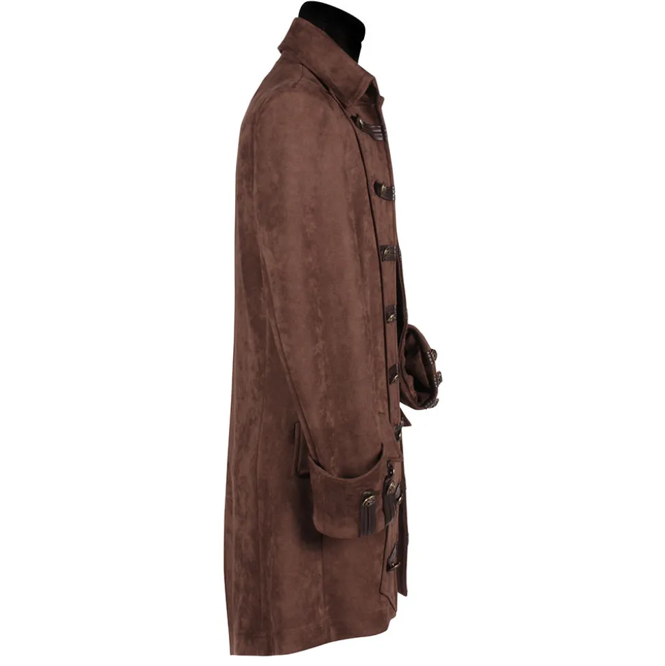 Herren-Kostüm Piratenjacke Lancaster, braun, Gr. S