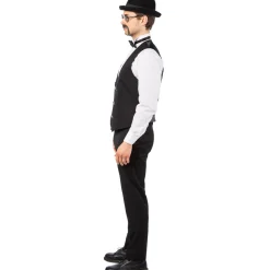 Herren-Kostüm Schwarze Weste Deluxe, Gr. 48-50