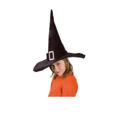 Hexenhut für Kinder, Samt, schwarz, 54-55cm