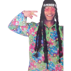 Hippie-Set, Brille, Stirnband, Peace-Zeichen