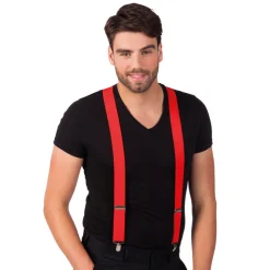 Hosenträger Basic mit breiten Trägern, rot