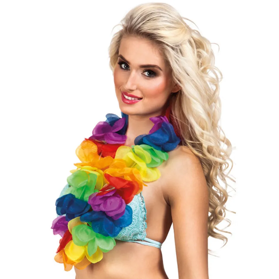 Hulakette Regenbogen XL