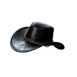 Hut Cowboy Bill schwarze Lederoptik PREISHIT