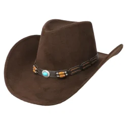 Hut Cowboy Brody, Wildlederoptik, Braun, Einheitsgröße