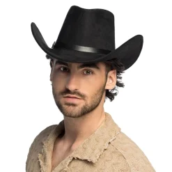 Hut Cowboy Bronco, Einheitsgröße, Schwarz