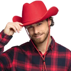 Hut Cowboy Classic Color aus Filz, rot