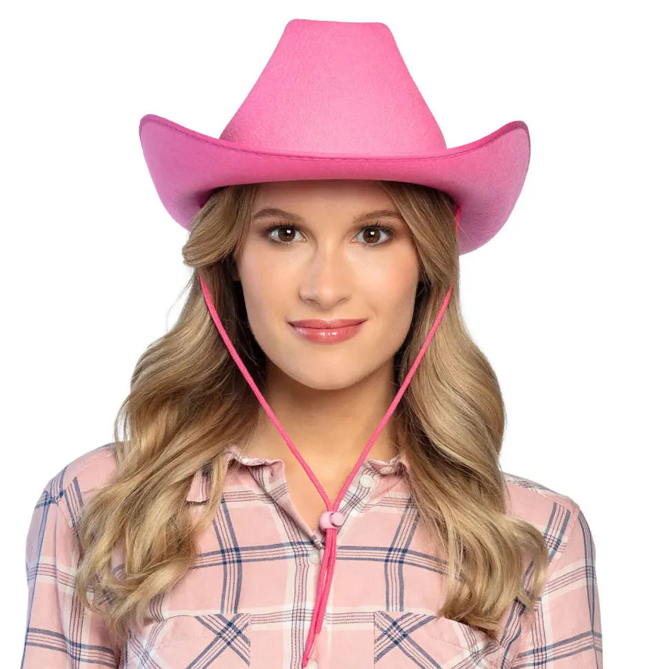 Hut Cowboy Classic Color aus Filz, pink