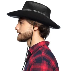 Hut Cowboy Classic Color aus Filz schwarz