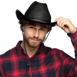 Hut Cowboy Classic Color aus Filz schwarz