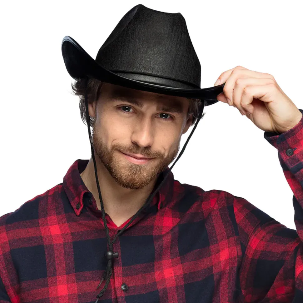 Hut Cowboy Classic Color aus Filz schwarz