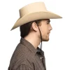 Hut Cowboy Wyatt, mit Stierkopf, Einheitsgröße, Beige