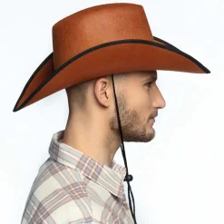 Hut Cowgirl mit Hutband und Nieten, braun