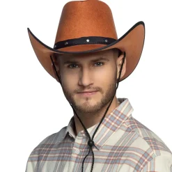 Hut Cowgirl mit Hutband und Nieten, braun
