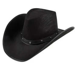 Hut Cowgirl mit Hutband und Nieten, schwarz