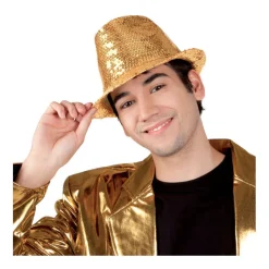 Hut Disco mit Pailletten, gold