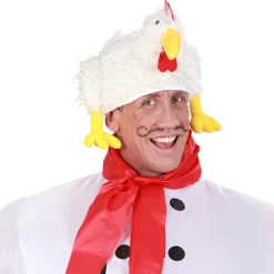 Hut Huhn, Plüsch, weiß