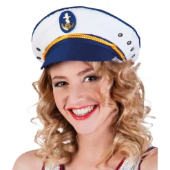 Hut Kapitänin Joyce, blau-weiß