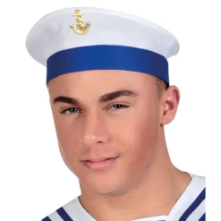 Hut Marine weiß mit blauem Band, Einheitsgröße
