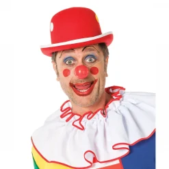 Hut Melone mit Punkten, rot Einheitsgröße