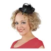 Hut Mini Nicolette, schwarz mit Haarclips
