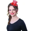 Hut Mini-Zylinder rot-weiß, mit Clips