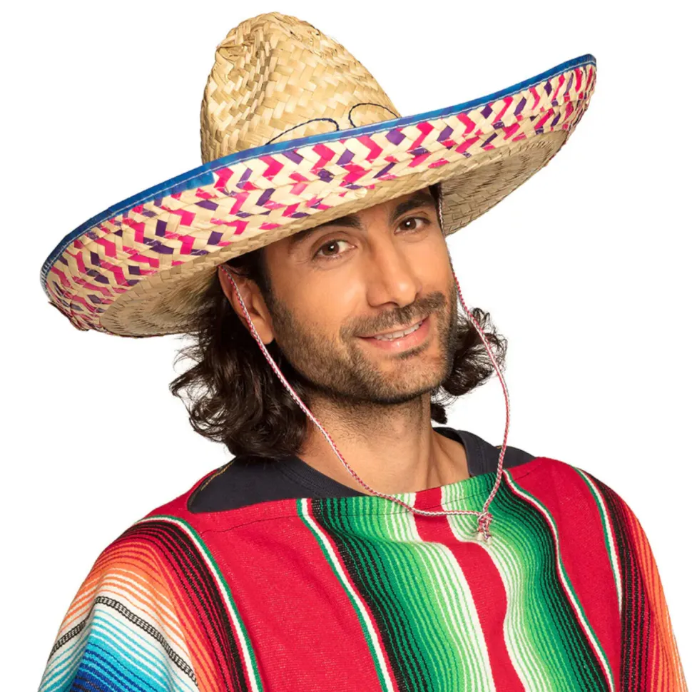 Hut Palmblätter-Sombrero mit Stickerei, ca. 52cm