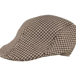 Hut Schiebermütze, beige kariert