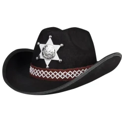 Hut Sheriff für Kinder, schwarz