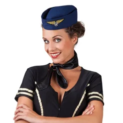 Hut Stewardess Schiffchen, blau