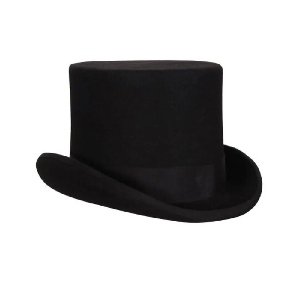 Hut Zylinder Deluxe aus Wolle, schwarz, KW 61