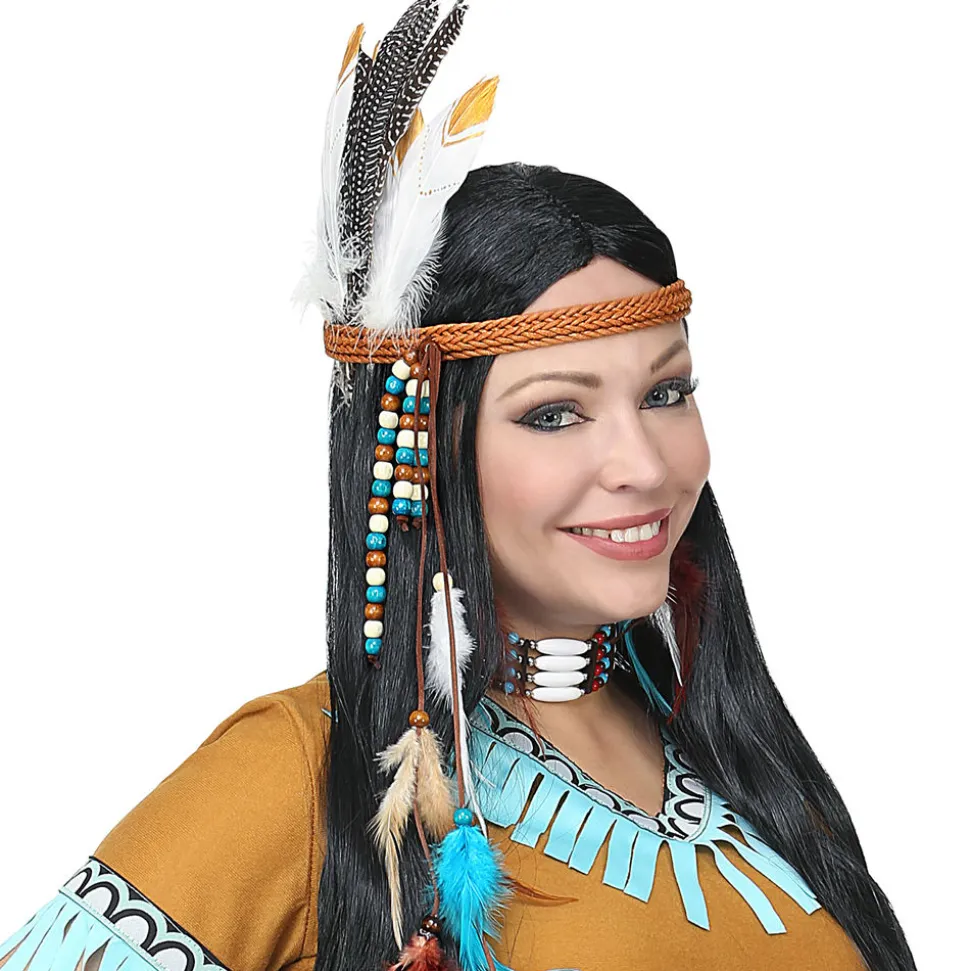 Indianerfeder-Set, schwarz/weiß, 12 Stück