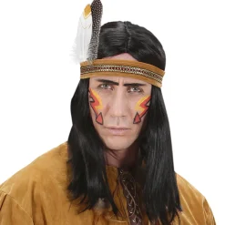 Indianerfeder-Set, schwarz/weiß, 12 Stück