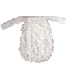 Jabot in Satinoptik, weiß