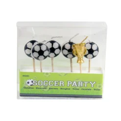 Kerzen Fußball zum Stecken, 6 Stück