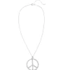 Kette Peacezeichen, Strass